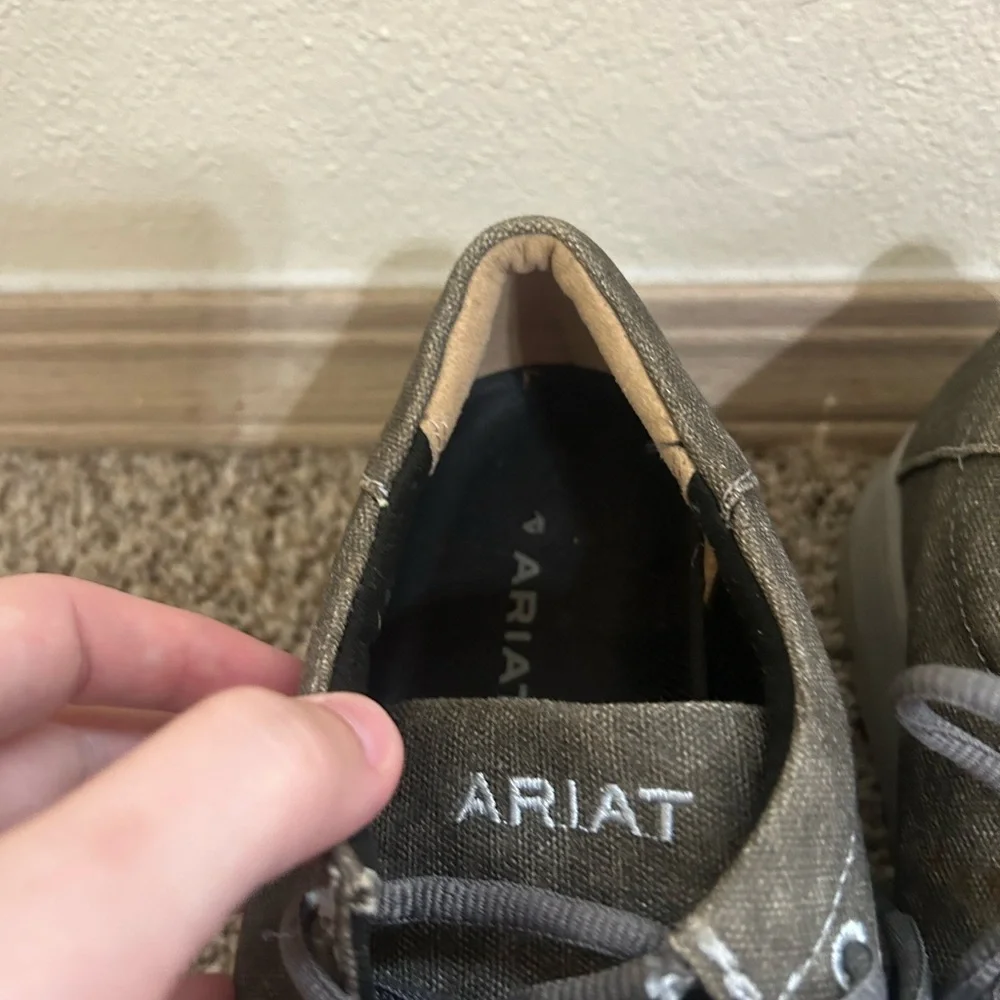 Ariat Men's Hilo Stretch Charcoal Canvas Sneaker Loafer Size 8.5D Outdoor Casual